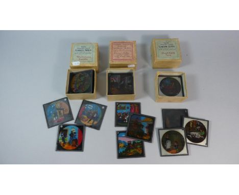 Three Boxed Sets of Lantern Slides, 'Handy Andy', 'Mischievous Tommy' and 'Dwarf Long Nose' 
