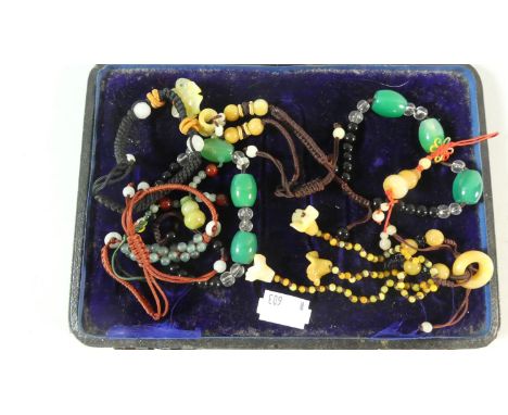 A Collection of Jade and Other Oriental Costume Jewellery 