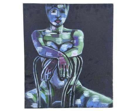 Carmen Tyrrell  (modern British) - Speckled Light 1 - acrylic on canvas, signed to verso, unframed, 50 by 60cms.