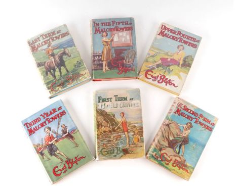Blyton (Enid) six editions of the Mallory Towers series comprising The First Turn, Second Form, Third Year, Upper Fourth, In 