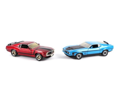 A Sun Star 1/18 scale 1971 Ford Mustang Mach 1 Ram Air 351, and a ERTL 1970 Ford Mustang (2).