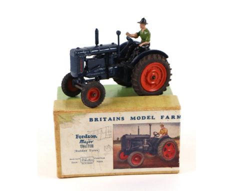 A Britains - Farm Series - Set 127F Fordson Major tractor with driver in green shirt, boxed.Condition ReportThe original box 