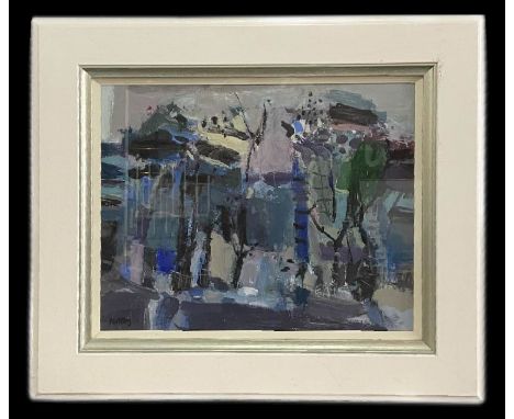 Paul Murray RSW (modern British) - Winter Light - signed lower left, acrylic on linen, framed &amp; glazed, Lemon Street Gall