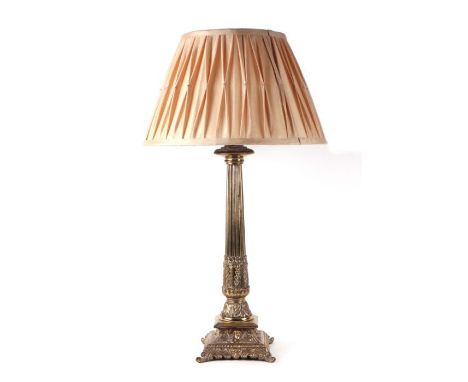 A brass table lamp, 48cms high.Condition ReportGood overall condition