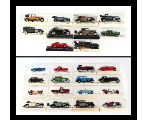 A small collection of Solido 1/43 scale diecast vehicles to include Bugatti Royale 4036, Packard Super-8 4037, Mercedes 4004,