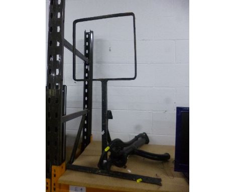 A CAST IRON LANTERN WALL BRACKET, and a Victorian water pump (2)