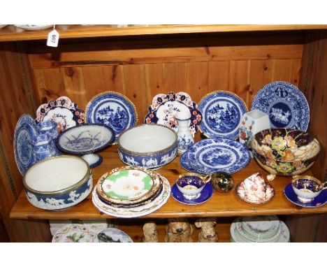 A QUANTITY OF CERAMICS, to include Royal Crown Derby, Royal Winton, Doulton, Copeland Spode, Wedgwood, Cauldon, Wileman etc