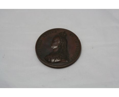 A COMMEMORATIVE MEDALLION, having Victoria Regina et Imperatrix around relief portrait of Queen Victoria with impressed JEB f
