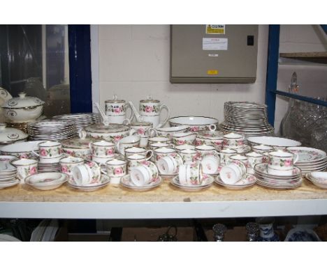 A LARGE QUANTITY OF ROYAL WORCESTER 'ROYAL GARDEN' DINNERWARES, (some seconds) (over 140 pieces)