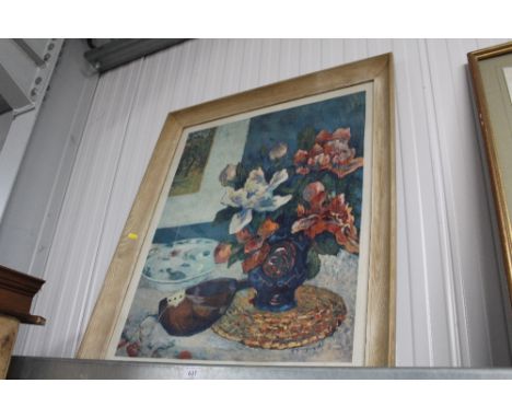 A framed print