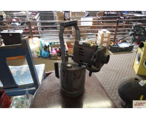 A large industrial heat lamp