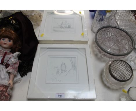 Two 'Winnie the Pooh' prints
