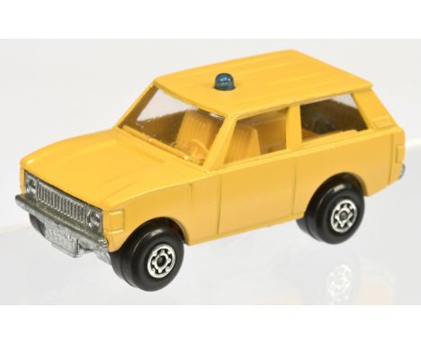 Matchbox Superfast 20b Range Rover Factory Model Makers Prototype Trial Model - mustard yellow body with blue roof light, cle