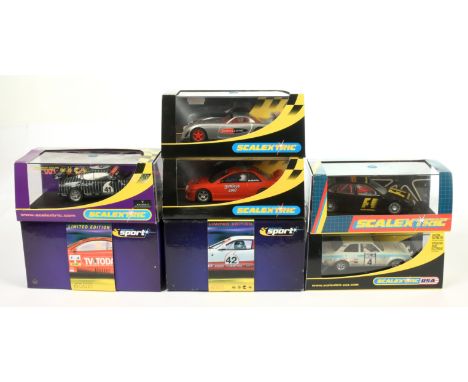 Slot cars - Scalextric car group to include, C2196 Collectors series F1 Marshalls, C2387 Subaru Impreza "Gamleys", C2390 TVR 