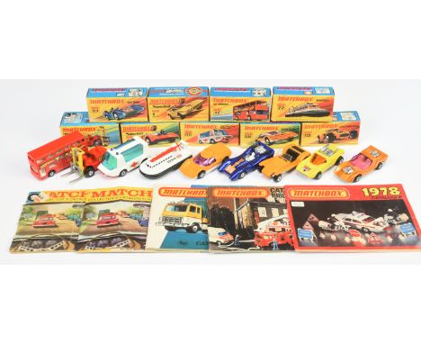 Matchbox Superfast group of mid 1970's issue models to include (1) 1b Mod Rod - lemon yellow body with wild cat hood label, d