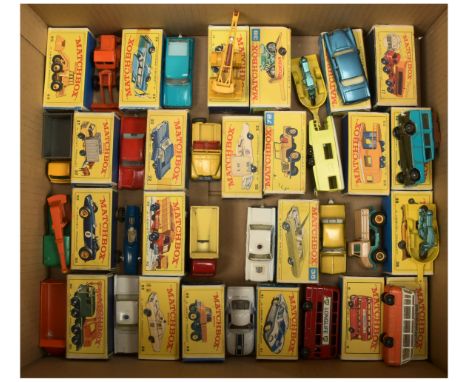 Matchbox Regular Wheels large group of mid to late 1960's issue models including 5d London Routemaster Bus; 12c Land Rover Sa