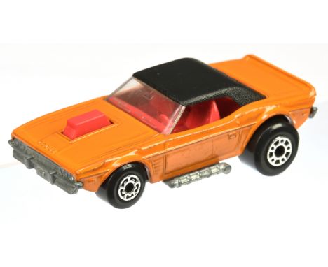 Matchbox Superfast 1d Dodge Challenger Revin' Rebel Factory Pre-Production Colour Trial - orange body, black plastic roof, cl