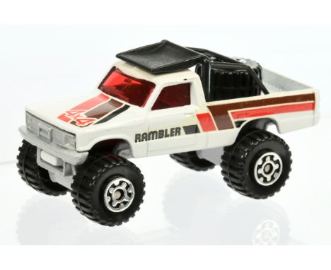 Matchbox Superfast 63c Ford 4x4 Open Back Pick-up Truck Factory Colour Trial - white body with red/brown/black "Rambler 4x4" 