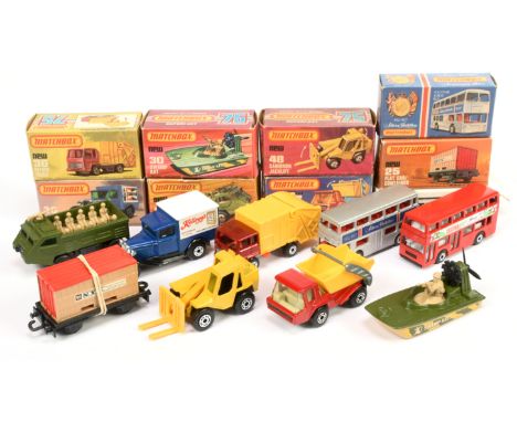 Matchbox Superfast group of mostly mid 1970's to early 1980 issue models - Including (1) 17b Daimler Fleetline Londoner Bus "