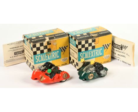 Slot cars - Scalextric Motorcycle group to include B/1 typhoon motor cycle, B/2 Hurricane motor cycle. Both appear in Fair co