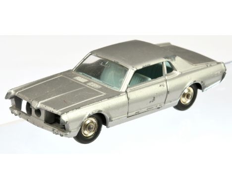 Matchbox King Size K21 Mercury Cougar Factory Pre-Production Colour Trial - metallic silver body, clear windows, light blue i