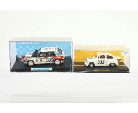 Slot car -&nbsp; A mixed group of slot cars to include reproTEC RT/1955 Abarth "A. Zanini", Team Slot 11206 Lancia delta HF I