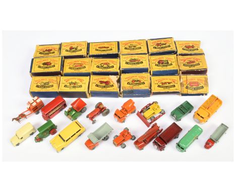 Matchbox Regular Wheels large group of 1950's issue models - Including (1) 6a Quarry Truck (tipper retaining pin broken; (2) 