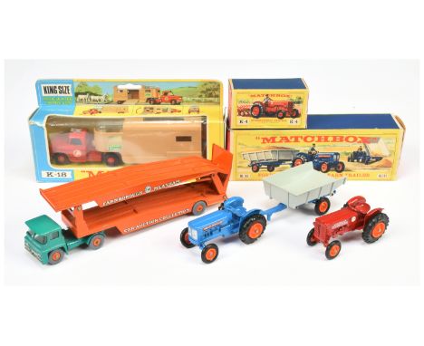 Matchbox King Size group of Farm &amp; Commercial Vehicles - Including (1) K4 Mc Cormick International B-250 Tractor; (2) K11