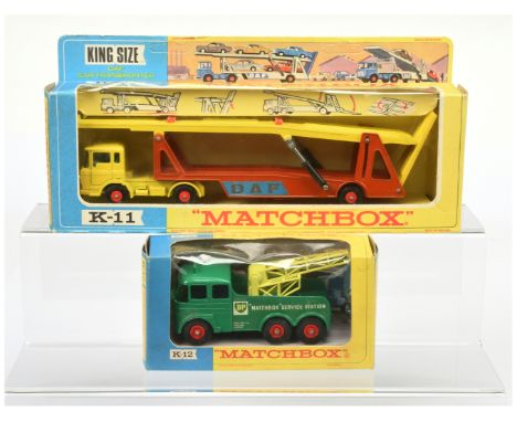 Matchbox King Size pair of commercial vehicles to include (1) K-11 DAF Articulated Car Transporter - Excellent Plus in Excell