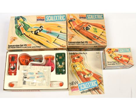 Slot cars - Scalextric accessories to include Drive/Steering Controller YS271, Conversion set YS 100, Conversion set YS200. A
