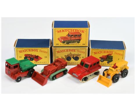Matchbox Regular Wheels group of Vehicles to include; (1) 2c Muir Hill Dumper "Laing" with hole to base; (2) 35b Snow-Trac; w