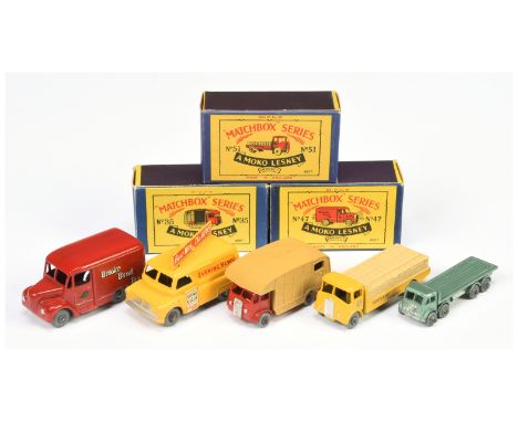 Matchbox Regular Wheels group of 1950's issue vehicles to include (1) 35a ERF Horsebox with grey plastic wheels and domed cri