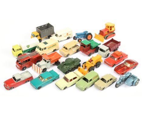 Matchbox Regular Wheels group of 1950's to 1960'S issue models. Including 62b Commer TV Service Van "Radio Rentals"; 72a Ford