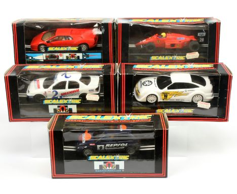 Scalextric Group of Early 1990's Issue Racing Cars - 91) C411 Lamborghini Diablo; (2) C416 Ford Fiesta XR2i "Repsol"; (3) C45