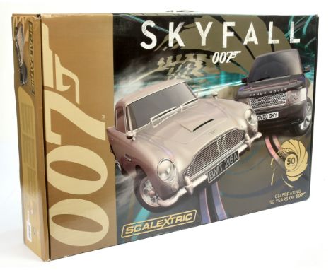 Slot car - Scalextric C1294 - James Bond Skyfall set containing Aston Martin and Range Rover. Mint condition still sealed ins