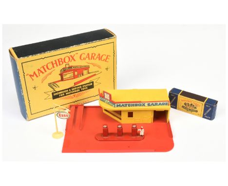 Matchbox Pair of accessory Packs to include (1) MG-1 Matchbox Garage &amp; Service Station; (2) A1 Esso Petrol Pumps &amp; Ga