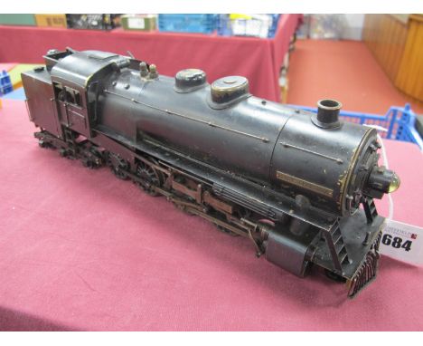 A 'O' Gauge/7mm U.S.A Outline 4-8-6 Brass Live Steam Tank Steam Locomotive, spirit fired, N.Y.C all black livery, named Lady 