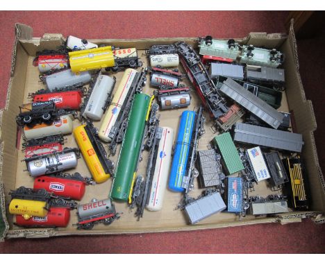 Approximately Forty 'OO' Gauge/4mm Unboxed Items of Rolling Stock by Lima, Hornby etc, tank wagons (24), ore wagons, box vans