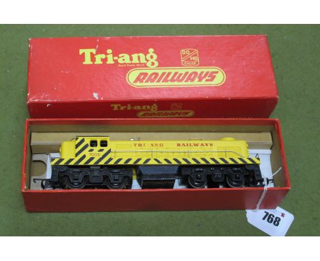 A Tri-ang Railways "OO" Gauge # R155 Diesel Switcher Locomotive, R/No. 7005, yellow and black livery, boxed.