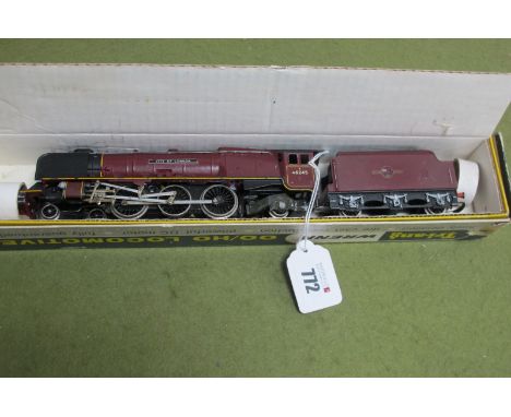 A Wrenn W2225 "OO " Gauge Princess Coronation Class 4-6-2 Locomotive and Tender, R/No. 46245, 'City of London', paint chips a