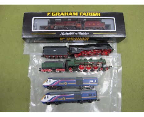 Four 'N' Gauge Locomotives, consisting of A Farish Ref No. 372-477 Jubilee Class 4-6-0 L.M.S Crimson R/No. 5682 (good-cased).