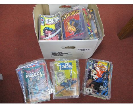 A Large Quantity of Marvel and Other Comics, to include Cloak and Dagger, Dazzler, Sabre, Grim Jack American Flagg, Wolfpack,