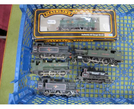 Three Hornby 'OO' Gauge/4mm Unboxed 0-6-0 Steam Tank Locomotives, two 'Jinty's and a G.W.R Class, 57XX R/No 8751, plus a Horn