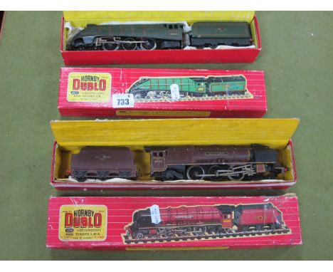 Two Hornby Dublo 'OO' Gauge/4mm 2 Rail Boxed Steam Tender Locomotives, Ref No 2211 'Golden Fleece' Class A4 BR green R/No 600
