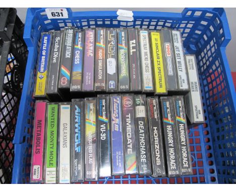 Twenty Six Original Sinclair ZX Spectrum Games, (cassette format) to include Galaxians, Horace Goes Skiing, Jet Set Willy, At