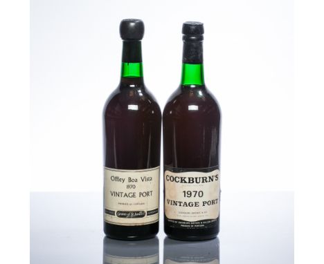 COCKBURN'S 1970 VINTAGE PORT
Full bottle size, no capacity or strength given.
OFFLEY BOA VISTA 1970 VINTAGE PORT
Full bottle 