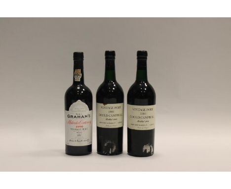 GOULD CAMPBELL 1966 VINTAGE PORT
Oporto, Portugal. bottled 1968 (2)
GRAHAMS MALVEDOS CENTENARY 1990 VINTAGE PORT
Oporto, Port