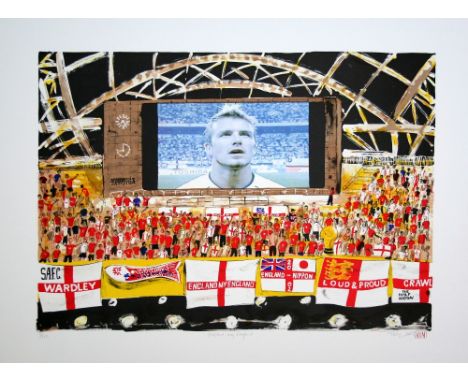 Tim Vyner England my England 2003 lithograph 5 of 150 signed 62 x 80 cm unframed On show at the Curwen Gallery  RRP £ 250