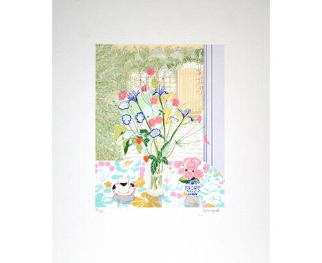Jane Tippet PAIR - Mixed Flowers & Trailing Plant lithograph both 5 of 195 signed 26 x 21 cm unframed On show at the Curwen G