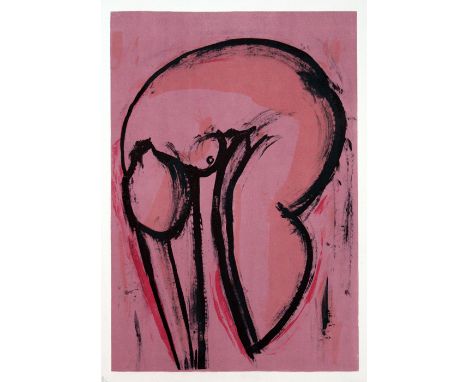 Ioan Mirea Transylvanian Nude lithograph 32 of 50 signed 63 x 51 cm unframed On show at the Curwen Gallery  RRP £ 175